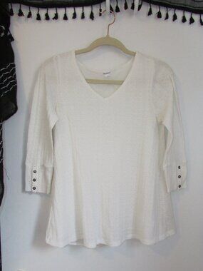 Westport White Knit Blouse